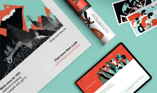 Admind recruitment campaign gadgets and posters visualisation