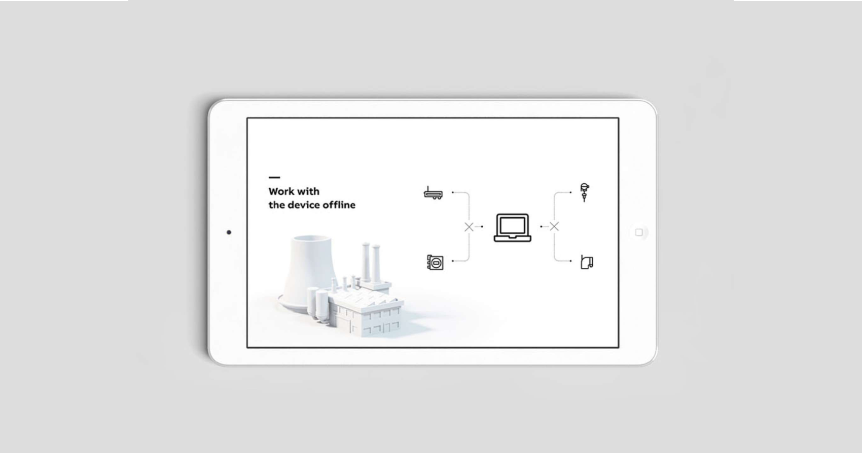 ABB diagram shown on a tablet