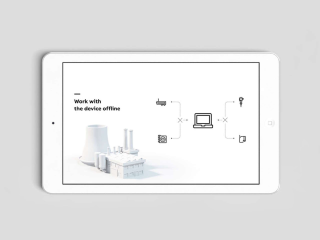 ABB diagram shown on a tablet