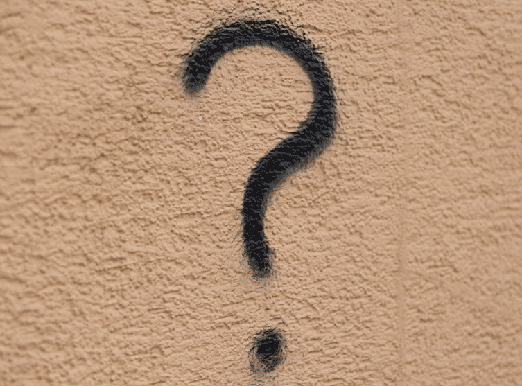 question mark on the wall