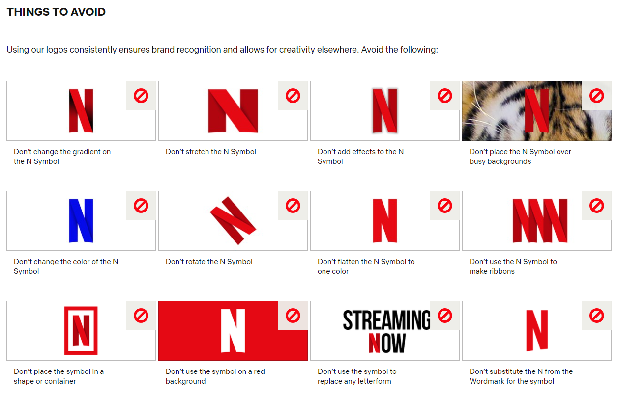Netflix logo example of consistency