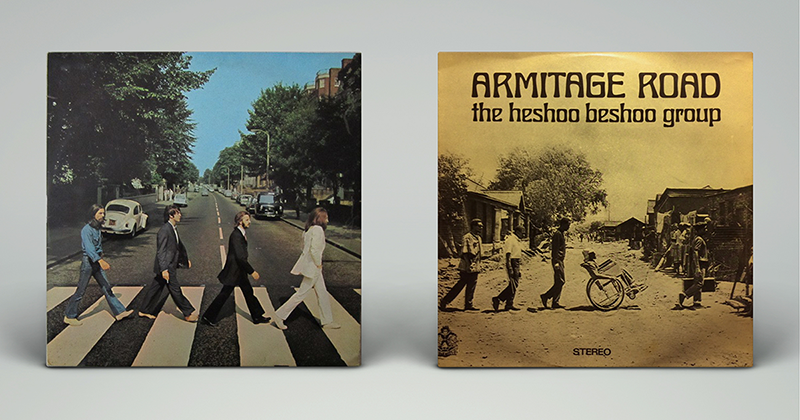 Abbey Road and Armitage Road - two famous music album covers
