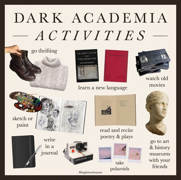 dark academia activities