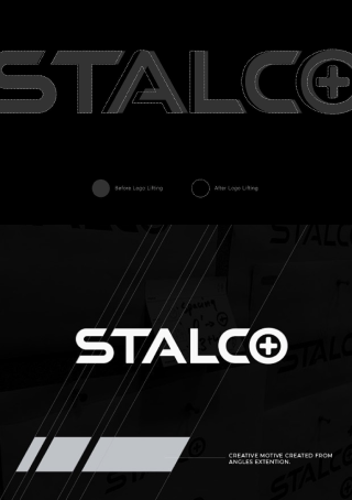 Before and after Stalco logo lifting