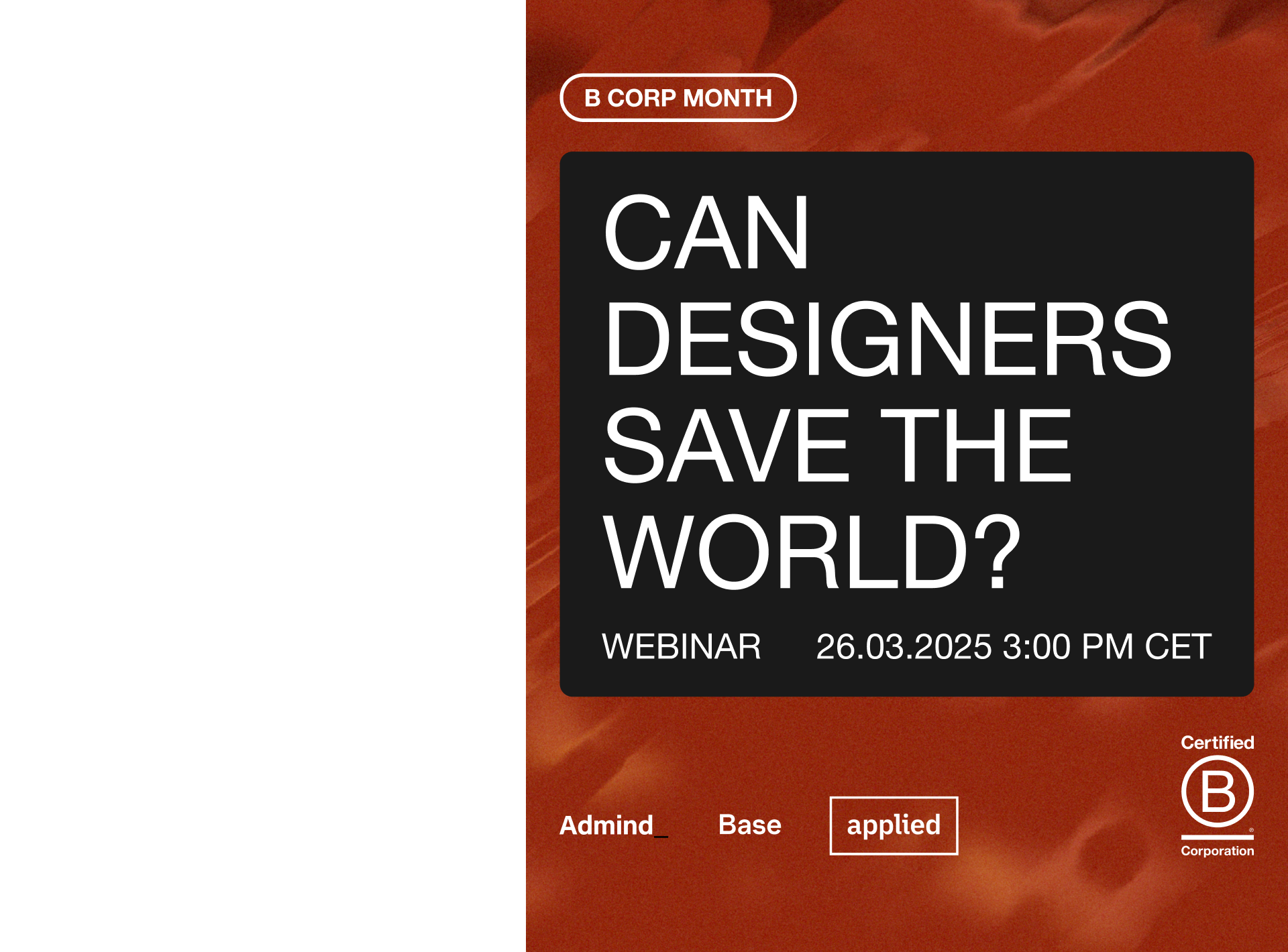 Can designers save the world? Join our special B Corp Month webinar!